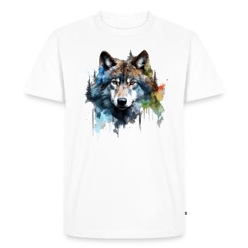 Loup - T-shirt Premium bio Homme - blanc - Devant - Nico (187cm)