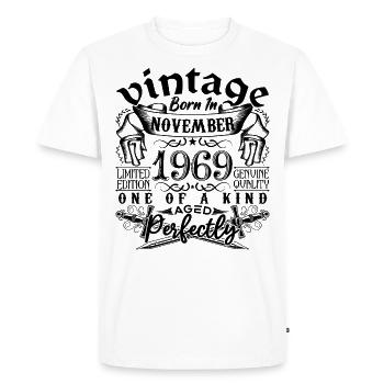 Birthday 1969 November 1969 born in November - Men's Premium Organic T-Shirt - white - Front - Nico (187cm)