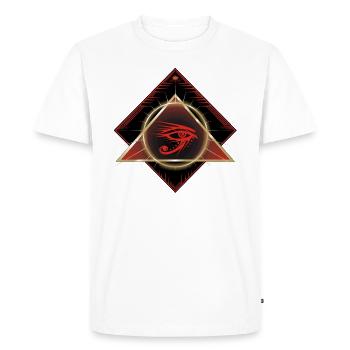 Horus Eye Égypte - T-shirt Premium bio Homme - blanc - Devant - Nico (187cm)