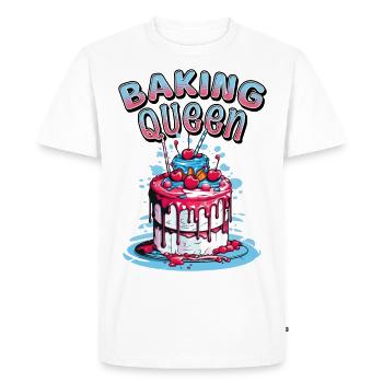 Baking Queen Baking Fairy Baker Cake Cake - Men's Premium Organic T-Shirt - white - Front - Nico (187cm)