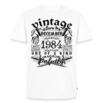 Birthday 1984 December 1984 born in December - Men's Premium Organic T-Shirt - white - Front - Nico (187cm)