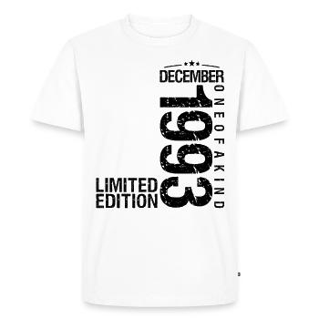 Anniversaire Décembre 1993 Décembre né en December - T-shirt Premium bio Homme - blanc - Devant - Nico (187cm)