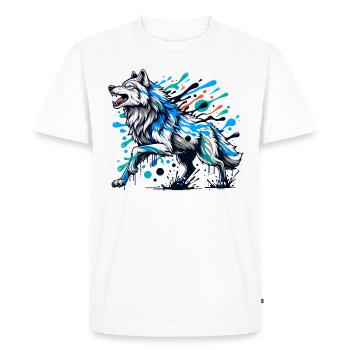 Beautiful Wolf - Men's Premium Organic T-Shirt - white - Front - Nico (187cm)