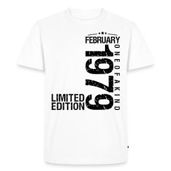 Birthday February 1979 February born in February - Men's Premium Organic T-Shirt - white - Front - Nico (187cm)