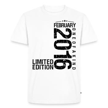 Birthday February 2016 February born in February - Men's Premium Organic T-Shirt - white - Front - Nico (187cm)