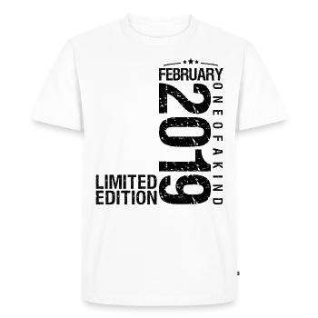 Birthday February 2019 February born in February - Men's Premium Organic T-Shirt - white - Front - Nico (187cm)