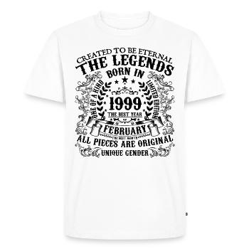 Birthday 1999 February 1999 born in February 1999 - Men's Premium Organic T-Shirt - white - Front - Nico (187cm)