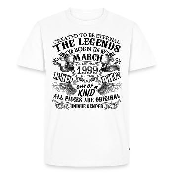 Birthday 1999 March 1999 born in March 1999 - Men's Premium Organic T-Shirt - white - Front - Nico (187cm)