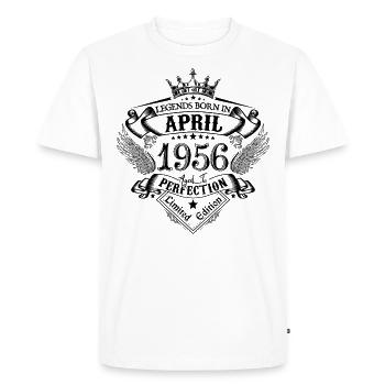 Birthday April 1956 April Birthday 1956 - Men's Premium Organic T-Shirt - white - Front - Nico (187cm)