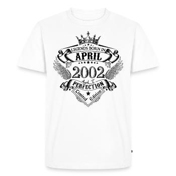 Anniversary April 2002 April Anniversary 2002 - Men's Premium Organic T-Shirt - white - Front - Nico (187cm)