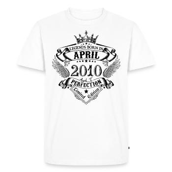 Anniversary April 2010 April Anniversary 2010 - Men's Premium Organic T-Shirt - white - Front - Nico (187cm)