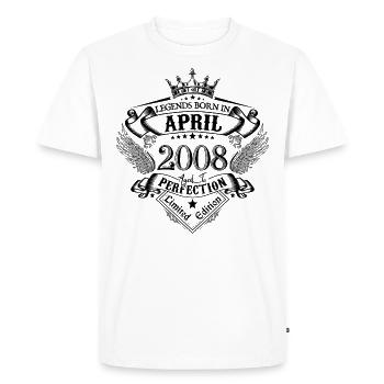 Anniversary April 2008 April Anniversary 2008 - Men's Premium Organic T-Shirt - white - Front - Nico (187cm)
