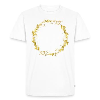 Témoin de la mariée Evjf mariage demoiselle - T-shirt Premium bio Homme - blanc - Devant - Nico (187cm)