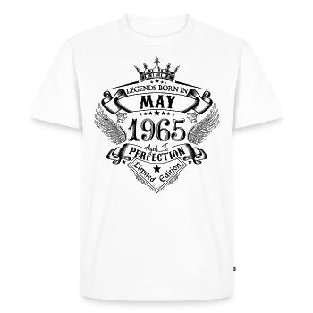 Birthday May 1965 May Birthday 1965 - Men's Premium Organic T-Shirt - white - Front - Nico (187cm)