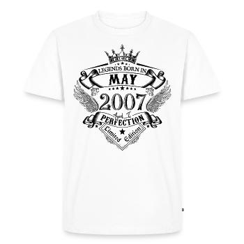 Birthday May 2007 May Anniversary 2007 - Men's Premium Organic T-Shirt - white - Front - Nico (187cm)