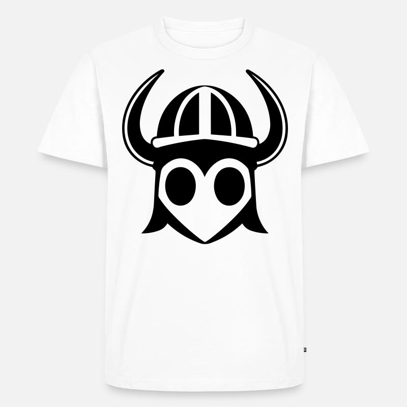 Wikingerhelm Krieger - Männer Premium Bio T-Shirt - Weiß