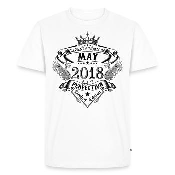 Birthday May 2018 May Birthday 2018 - Men's Premium Organic T-Shirt - white - Front - Nico (187cm)