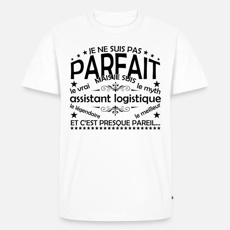 Logistik-Assistent Geschenk Logistik-Assistent l - Männer Premium Bio T-Shirt - Weiß