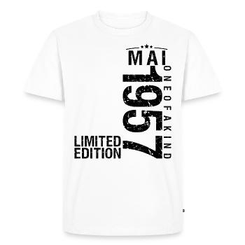 Anniversaire Mai 1957 Mai né en Mai - T-shirt Premium bio Homme - blanc - Devant - Nico (187cm)