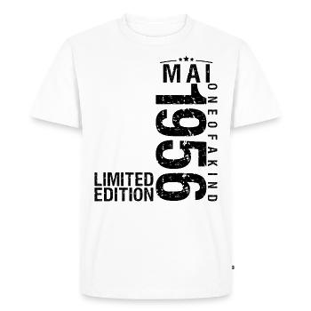 Anniversaire Mai 1956 Mai né en Mai - T-shirt Premium bio Homme - blanc - Devant - Nico (187cm)