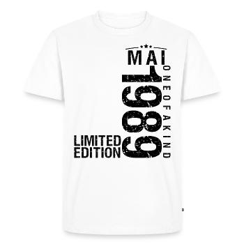Anniversaire Mai 1989 Mai né en Mai - T-shirt Premium bio Homme - blanc - Devant - Nico (187cm)