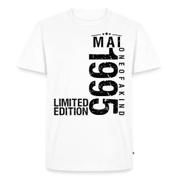 Anniversaire Mai 1995 Mai né en Mai - T-shirt Premium bio Homme - blanc - Devant - Nico (187cm)