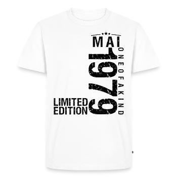 Anniversaire Mai 1979 Mai né en Mai - T-shirt Premium bio Homme - blanc - Devant - Nico (187cm)