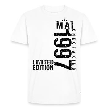 Anniversaire Mai 1997 Mai né en Mai - T-shirt Premium bio Homme - blanc - Devant - Nico (187cm)