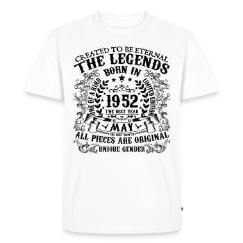 Birthday 1952 May 1952 born in May 1952 - Men's Premium Organic T-Shirt - white - Front - Nico (187cm)