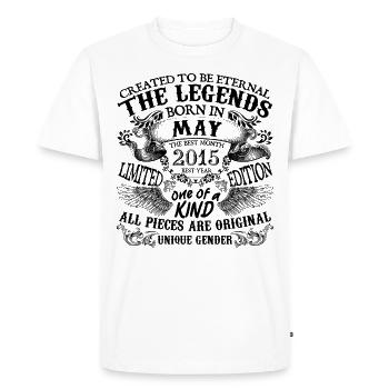 Birthday 2015 May 2015 born in May 2015 - Men's Premium Organic T-Shirt - white - Front - Nico (187cm)
