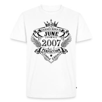 birthday June 2007 June anniversary 2007 - Men's Premium Organic T-Shirt - white - Front - Nico (187cm)
