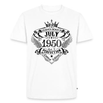 1950 Juillet 1950 anniversaire Juillet 1950 - T-shirt Premium bio Homme - blanc - Devant - Nico (187cm)
