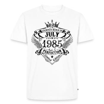 1985 July 1985 Birthday July 1985 - Men's Premium Organic T-Shirt - white - Front - Nico (187cm)