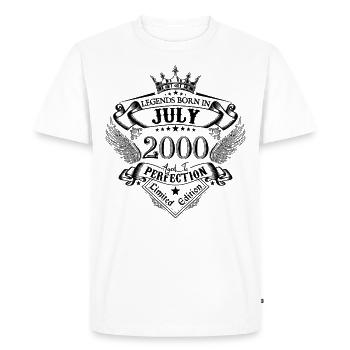 2000 July 2000 Anniversary July 2000 - Men's Premium Organic T-Shirt - white - Front - Nico (187cm)