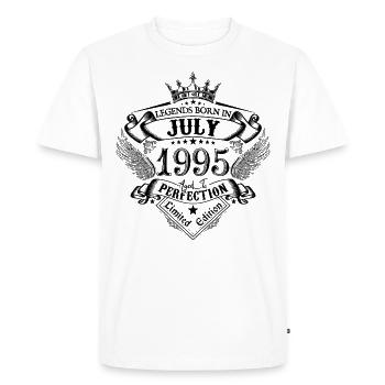 1995 Juillet 1995 anniversaire Juillet 1995 - T-shirt Premium bio Homme - blanc - Devant - Nico (187cm)