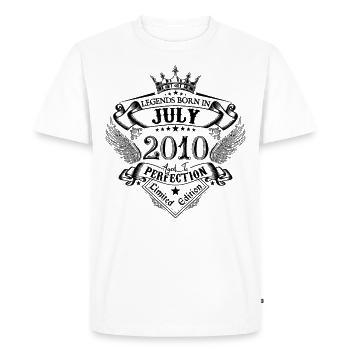 2010 July 2010 Birthday July 2010 - Men's Premium Organic T-Shirt - white - Front - Nico (187cm)