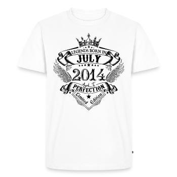 2014 July 2014 Birthday July 2014 - Men's Premium Organic T-Shirt - white - Front - Nico (187cm)