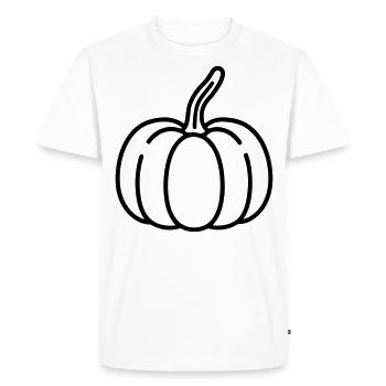 citrouille - T-shirt Premium bio Homme - blanc - Devant - Nico (187cm)