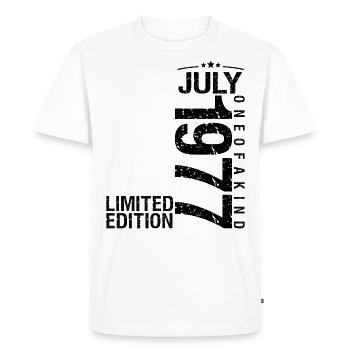 Birthday 1977 July 1977 July 1977 - Men's Premium Organic T-Shirt - white - Front - Nico (187cm)