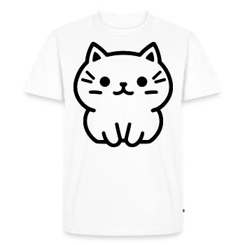 Kitten - Men's Premium Organic T-Shirt - white - Front - Nico (187cm)