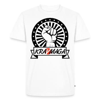 Krav Maga Sport de combat avec le poing - T-shirt Premium bio Homme - blanc - Devant - Nico (187cm)