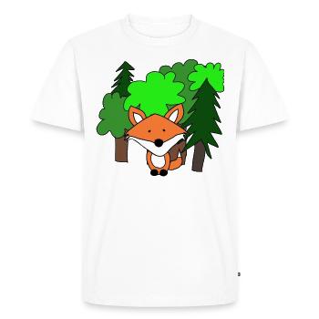 Fox in the forest - Men's Premium Organic T-Shirt - white - Front - Nico (187cm)