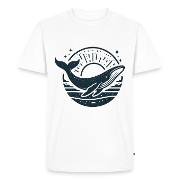 Baleine à bosse – Le design parfait pour les fans de baleines ! - T-shirt Premium bio Homme - blanc - Devant - Nico (187cm)