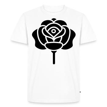 Pink Flower - Men's Premium Organic T-Shirt - white - Front - Nico (187cm)