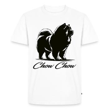 Chow Chow Design – Majestueux et fier - T-shirt Premium bio Homme - blanc - Devant - Nico (187cm)