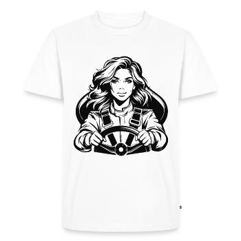 Cool racer – vitesse et style - T-shirt Premium bio Homme - blanc - Devant - Nico (187cm)