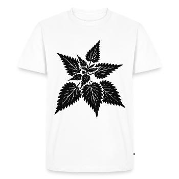 simple nettle design – wild & healing - Men's Premium Organic T-Shirt - white - Front - Nico (187cm)