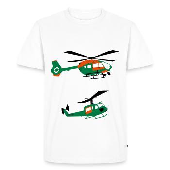 H145SAR - Men's Premium Organic T-Shirt - white - Front - Nico (187cm)