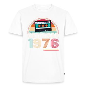 Original August 1976 46th Birthday Gift Fun - Men's Premium Organic T-Shirt - white - Front - Nico (187cm)