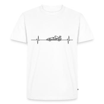 Course automobile - T-shirt Premium bio Homme - blanc - Devant - Nico (187cm)